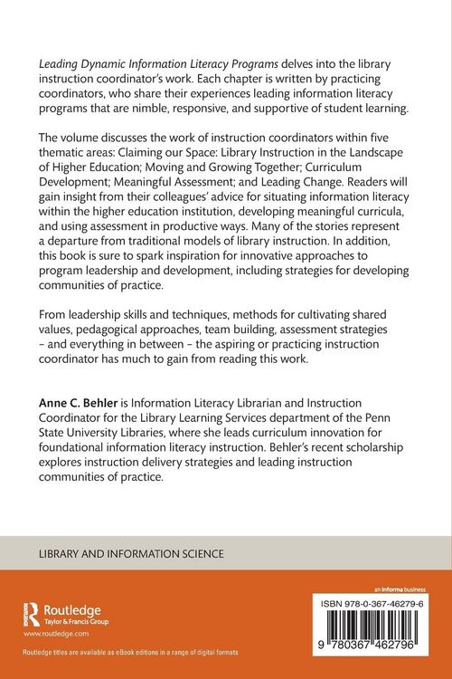 Produktbild: Leading Dynamic Information Literacy Programs