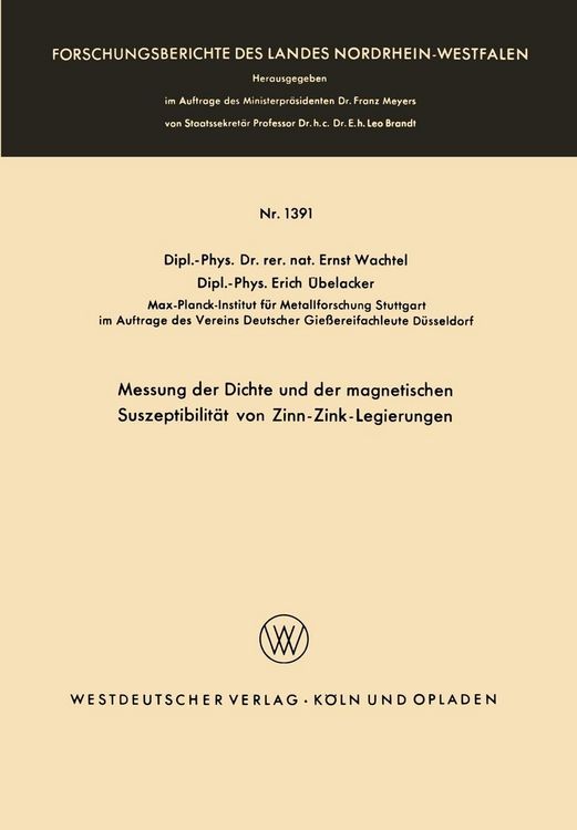 Produktbild: Messung der Dichte und der magnetischen Suszeptibilit&auml;t von Zinn-Zink-Legierungen