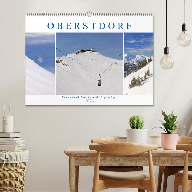 Produktbild: Oberstdorf. Atemberaubende Ansichten aus den Allg&auml;uer Alpen (Wandkalender 2026 DIN A2 quer), CALVENDO Monatskalender