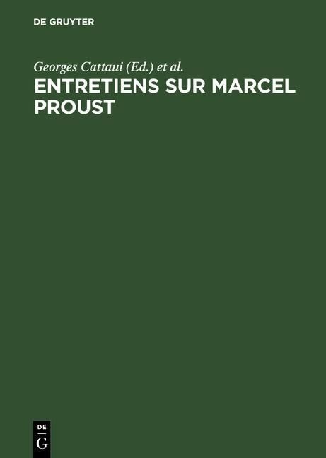 Produktbild: Entretiens sur Marcel Proust