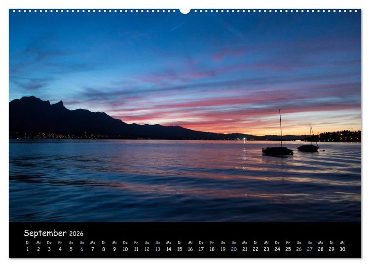 Produktbild: Stimmungsvolle Bilder vom Thunersee (hochwertiger Premium Wandkalender 2026 DIN A2 quer), Kunstdruck in Hochglanz