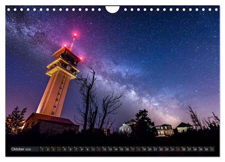 Produktbild: Himmelslichter - Mond und Sterne (Wandkalender 2026 DIN A4 quer), CALVENDO Monatskalender