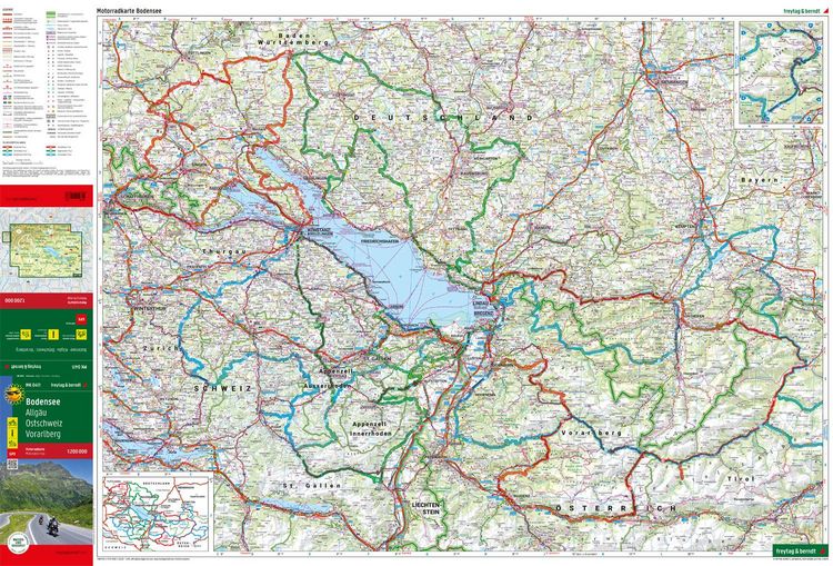 Produktbild: freytag & berndt Motorradkarte Bodensee 1:200.000