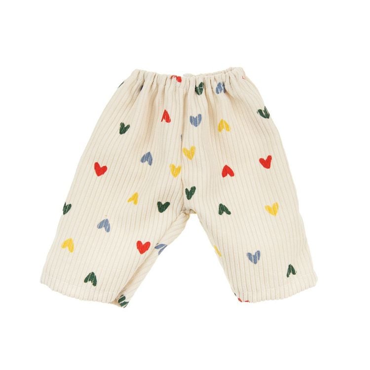 Produktbild: Puppen-Kordhose ''Herz-Konfetti'' mit T-Shirt und Nickituch, Gr. 35-45 cm