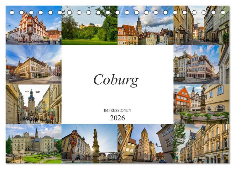 Produktbild: Coburg Impressionen (Tischkalender 2026 DIN A5 quer), CALVENDO Monatskalender