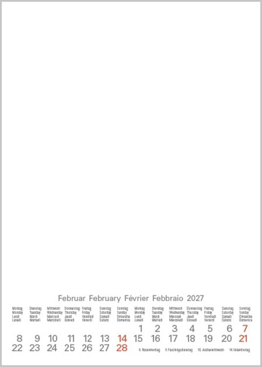 Produktbild: Foto-Malen-Basteln Bastelkalender A5 wei&szlig; 2027