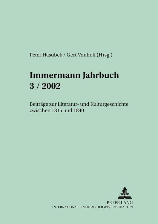 Produktbild: Immermann-Jahrbuch 3/2002