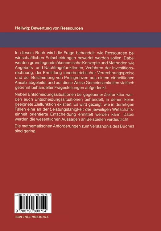 Produktbild: Bewertung von Ressourcen
