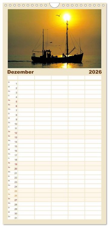 Produktbild: Familienplaner 2026 - Ostfriesland mit 5 Spalten (Wandkalender, 21 x 45 cm) CALVENDO