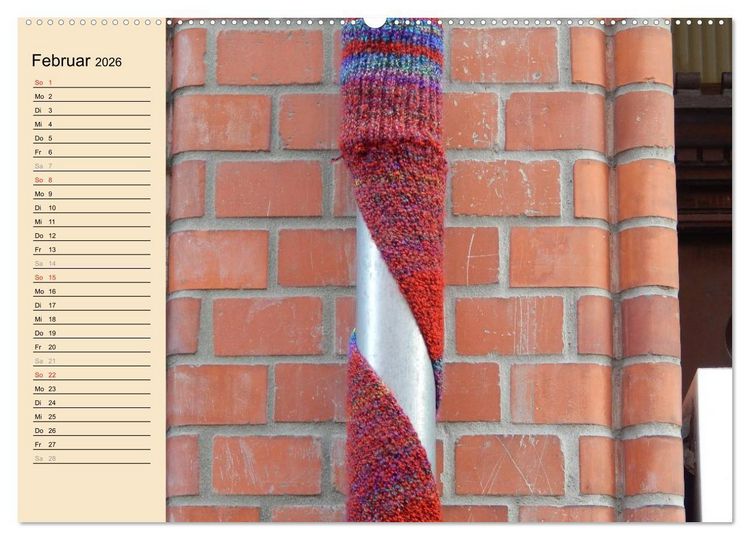 Produktbild: Urban Knitting L&uuml;neburg (hochwertiger Premium Wandkalender 2026 DIN A2 quer), Kunstdruck in Hochglanz