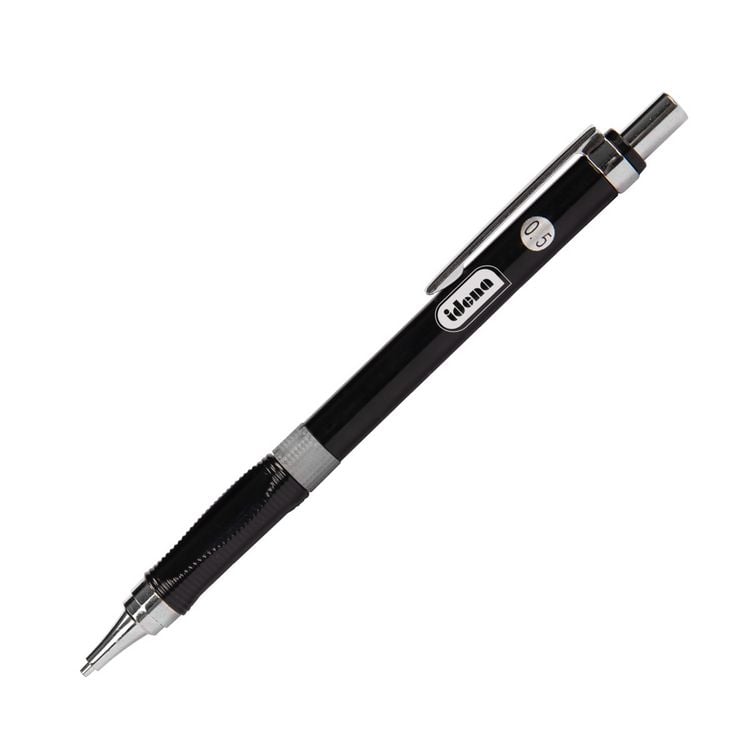 Produktbild: Idena Druckbleistift mit Radiergummi und Refills blau schwarz 0,5/0,7mm 2 St&uuml;ck