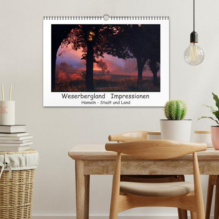 Produktbild: Weserbergland Impressionen (Wandkalender 2026 DIN A3 quer), CALVENDO Monatskalender