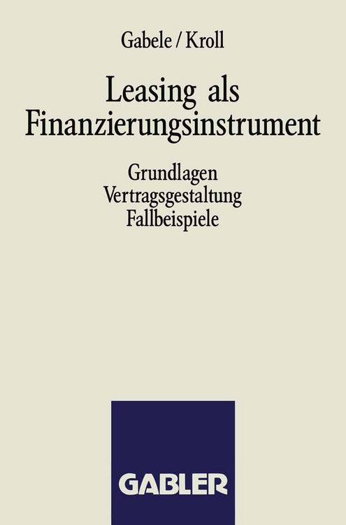 Produktbild: Leasing als Finanzierungsinstrument