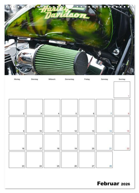 Produktbild: Harley Davidson Familienplaner (Wandkalender 2026 DIN A3 hoch), CALVENDO Monatskalender
