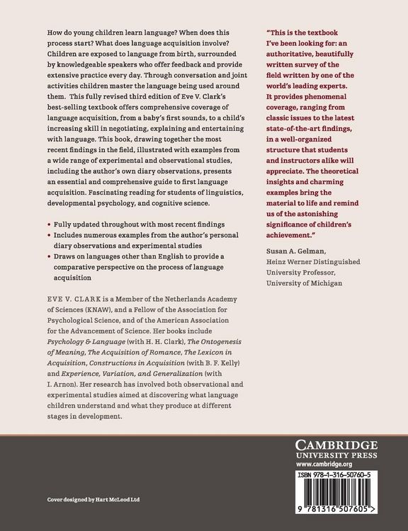 Produktbild: First Language Acquisition