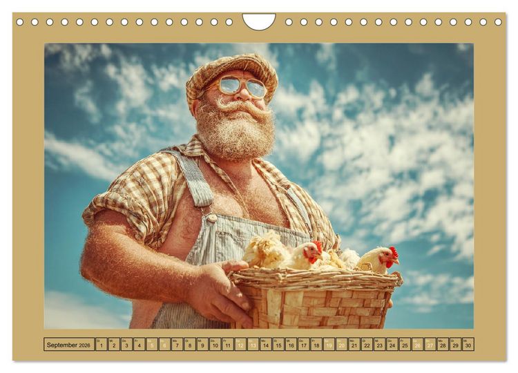 Produktbild: Die H&uuml;hnerhelden. Witz und Charme mit M&auml;nnern, die Eier haben (Wandkalender 2026 DIN A4 quer), CALVENDO Monatskalender