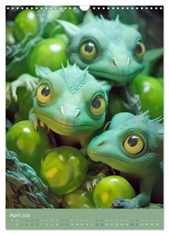 Produktbild: Sagenland der Drachen (Wandkalender 2026 DIN A3 hoch), CALVENDO Monatskalender