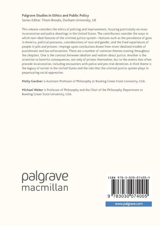 Produktbild: The Ethics of Policing and Imprisonment