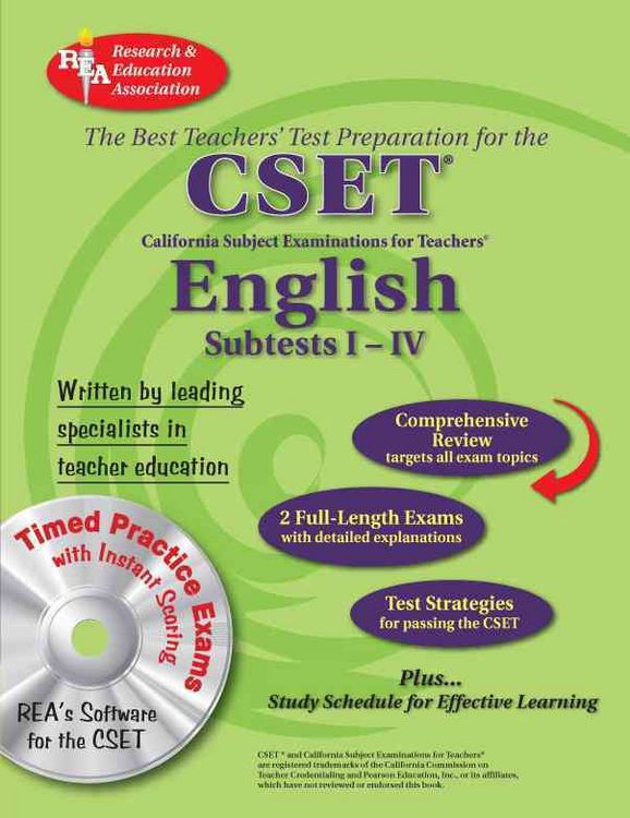 Produktbild: Cset: English Subtests I-IV (Rea) - The Best Teachers' Test Prep
