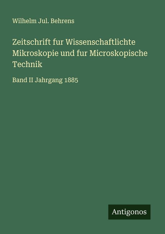 Produktbild: Zeitschrift fur Wissenschaftlichte Mikroskopie und fur Microskopische Technik
