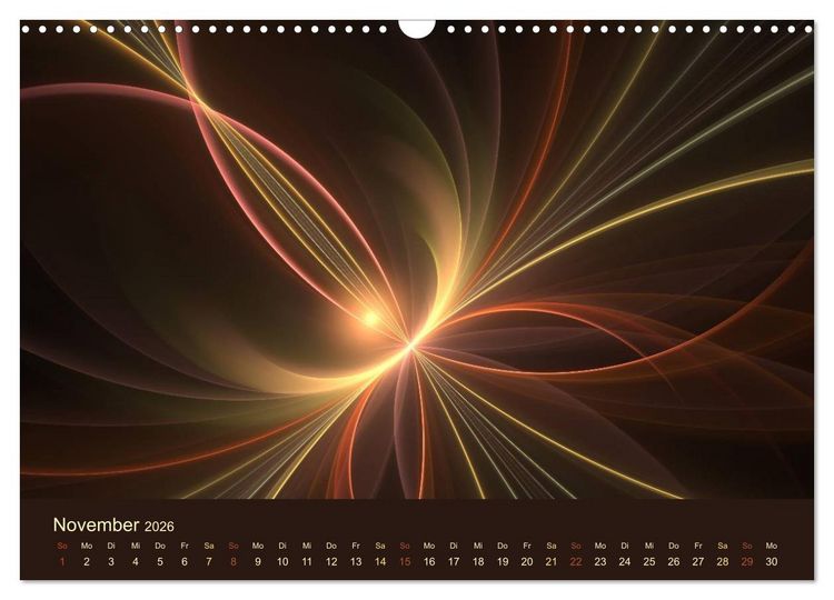Produktbild: Exklusive Fraktalkunst / AT-Version (Wandkalender 2026 DIN A3 quer), CALVENDO Monatskalender