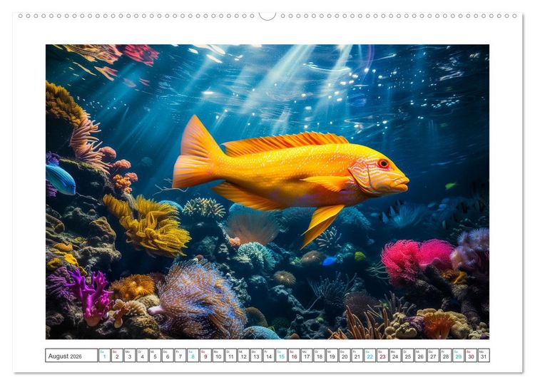 Produktbild: Exotische Fische (hochwertiger Premium Wandkalender 2026 DIN A2 quer), Kunstdruck in Hochglanz