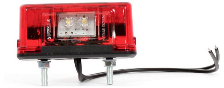 Produktbild: WAS Kennzeichenleuchte Offene Kabelenden hinten 12 V/DC, 24 V/DC