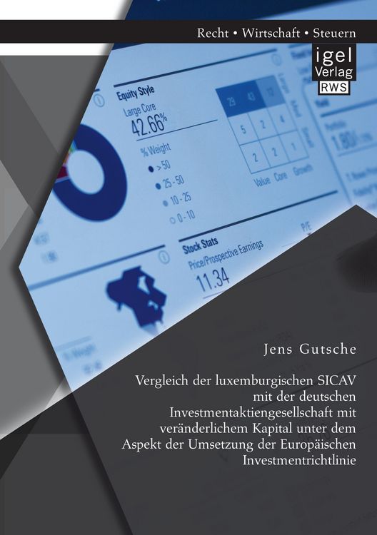 Produktbild: Vergleich der luxemburgischen SICAV mit der deutschen Investmentaktiengesellschaft mit ver&auml;nderlichem Kapital unter dem Aspekt der Umsetzung der Europ&auml;ischen Investmentrichtlinie
