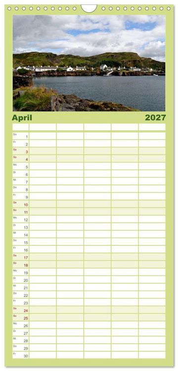 Produktbild: Familienplaner 2027 - Western Highlands - Schottland mit 5 Spalten (Wandkalender, 21 x 45 cm) CALVENDO