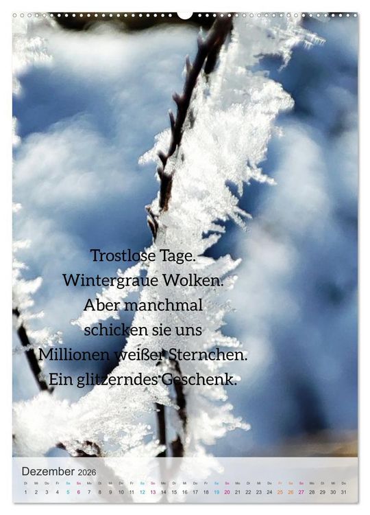 Produktbild: Manchmal - Poetische Momentaufnahmen (Wandkalender 2026 DIN A2 hoch), CALVENDO Monatskalender