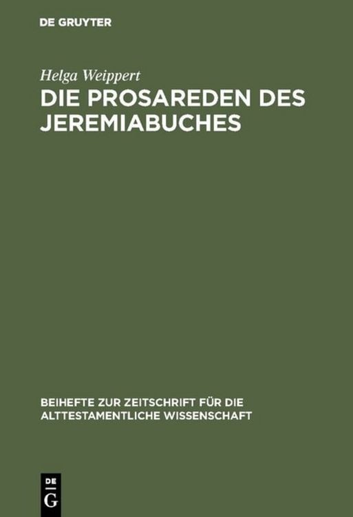 Produktbild: Die Prosareden des Jeremiabuches