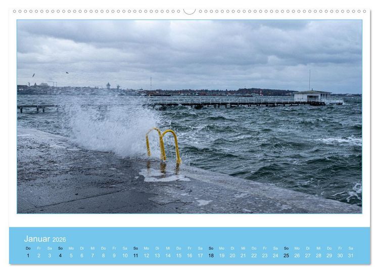 Produktbild: Kiel: Maritime Impressionen (Wandkalender 2026 DIN A2 quer), CALVENDO Monatskalender