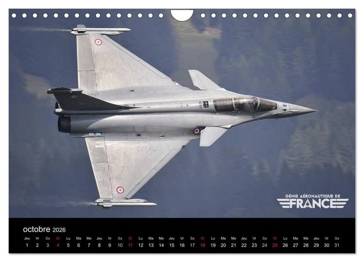Produktbild: G&eacute;nie a&eacute;ronautique de France (Calendrier mural 2026 DIN A4 vertical), CALVENDO calendrier mensuel