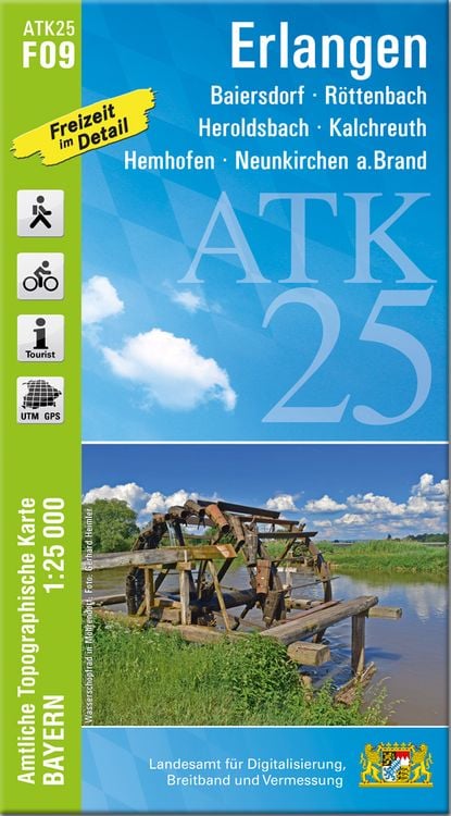 Produktbild: ATK25-F09 Erlangen (Amtliche Topographische Karte 1:25000)