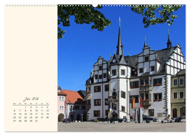 Produktbild: Saalfeld an der Saale &ndash; mein Streifzug durch die historische Altstadt (hochwertiger Premium Wandkalender 2026 DIN A2 quer), Kunstdruck in Hochglanz