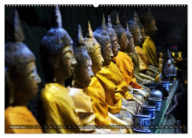 Produktbild: Buddhas tief im Fels (Wandkalender 2026 DIN A2 quer), CALVENDO Monatskalender