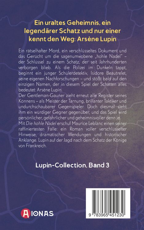 Produktbild: Lupin. Die hohle Nadel. Detektivroman. Maurice Leblanc