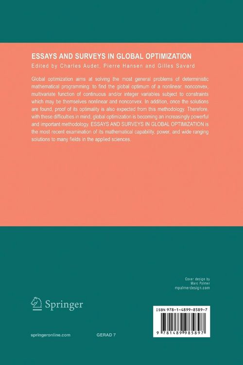 Produktbild: Essays and Surveys in Global Optimization