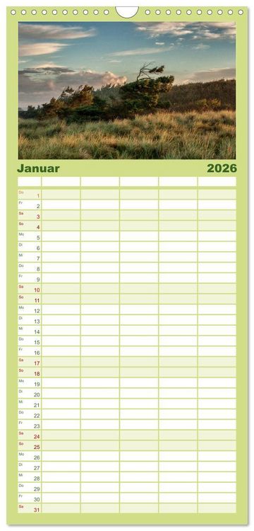 Produktbild: Familienplaner 2026 - Traumziel D&auml;nemark mit 5 Spalten (Wandkalender, 21 x 45 cm) CALVENDO