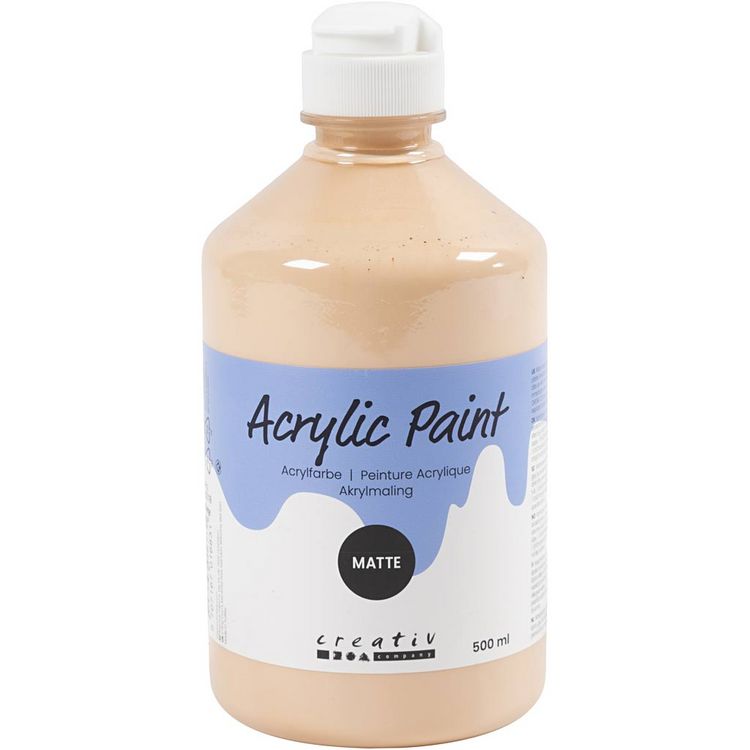 Produktbild: Creativ Company Acrylfarbe Matt, Hellbeige, 500 ml/ 1 Fl.