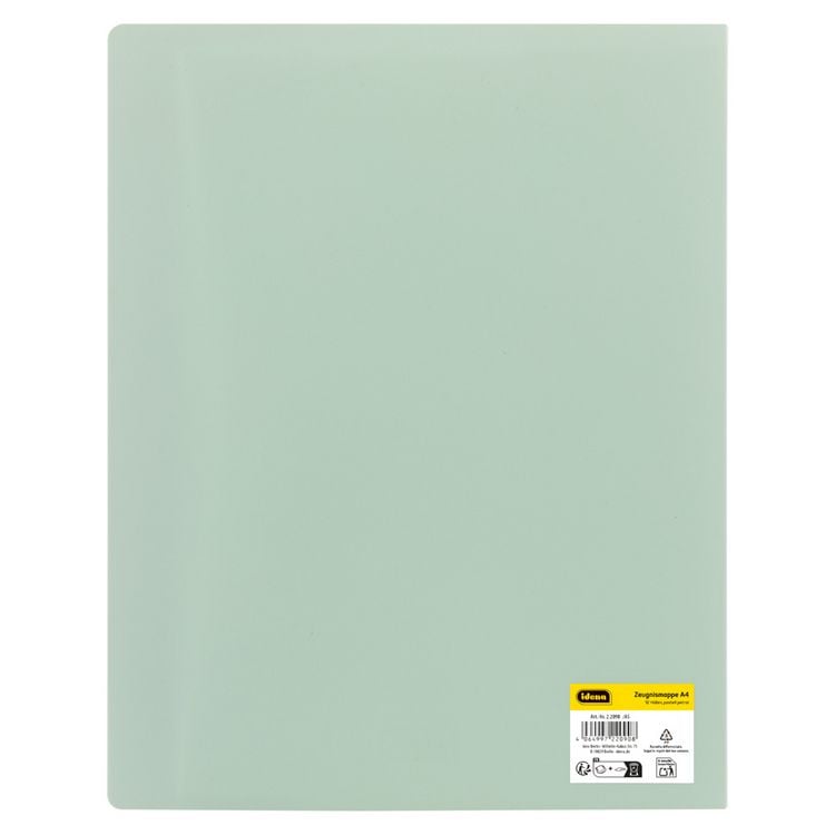 Produktbild: Idena Zeugnismappe Sichtbuch mit 12 Klarsichth&uuml;llen 100&micro; pastell petrol DIN A4