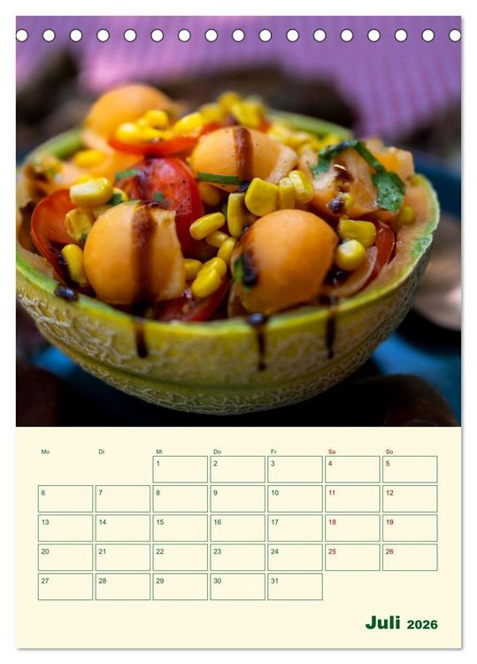 Produktbild: Vegetarische Vier Jahreszeiten (Tischkalender 2026 DIN A5 hoch), CALVENDO Monatskalender