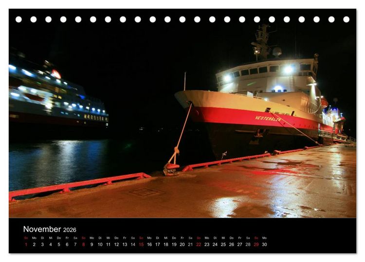 Produktbild: Hurtigruten - Entlang der norwegischen K&uuml;ste (Tischkalender 2026 DIN A5 quer), CALVENDO Monatskalender