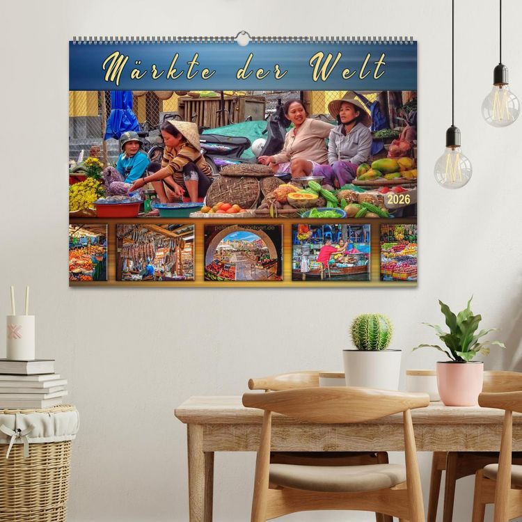 Produktbild: M&auml;rkte der Welt (Wandkalender 2026 DIN A2 quer), CALVENDO Monatskalender