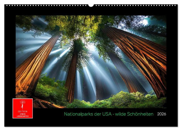 Produktbild: Nationalparks der USA - wilde Sch&ouml;nheiten (Wandkalender 2026 DIN A2 quer), CALVENDO Monatskalender