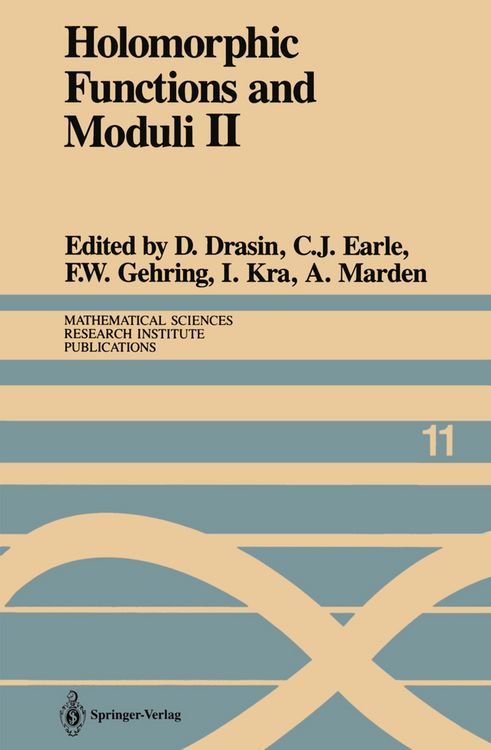 Produktbild: Holomorphic Functions and Moduli II