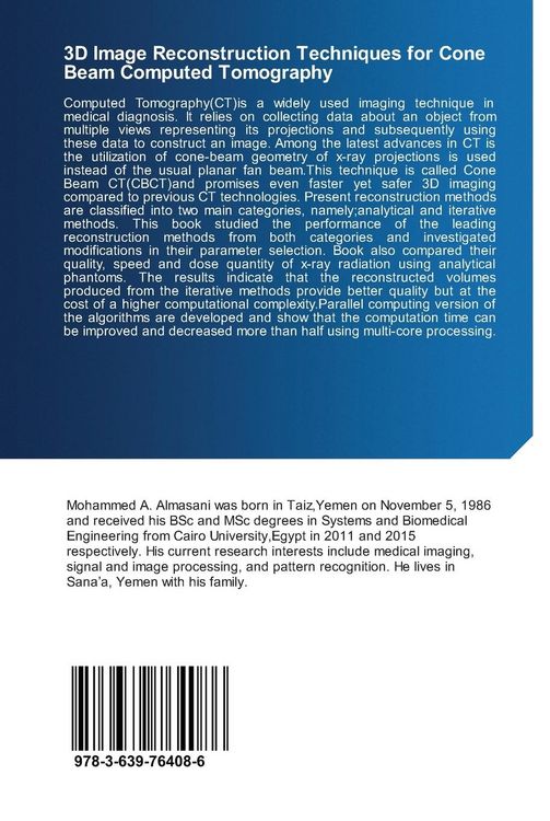 Produktbild: 3D Image Reconstruction Techniques for Cone Beam Computed Tomography