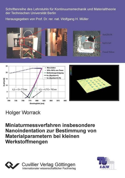 Produktbild: Miniaturmessverfahren insbesondere Nanoindentation zur Bestimmung von Materialparametern bei kleinen Werkstoffmengen