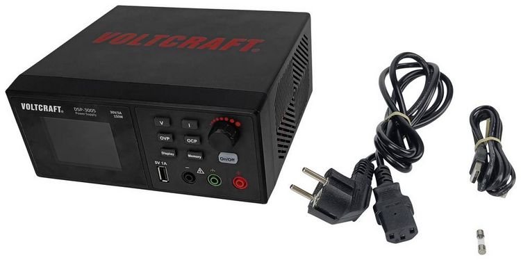 Produktbild: VOLTCRAFT DSP-3005 Labornetzger&auml;t, einstellbar 0 - 30 0 - 5 A 150 W USB 2.0 Stecker A fernsteuerbar Anzahl Ausg&auml;nge 1 x