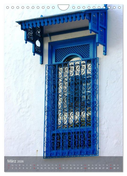 Produktbild: Sidi bou Sa&iuml;d - Die blaue Stadt Tunesiens (Wandkalender 2026 DIN A4 hoch), CALVENDO Monatskalender